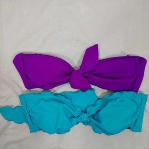 Victoria's Secret strapless swim tops 2 set Small
